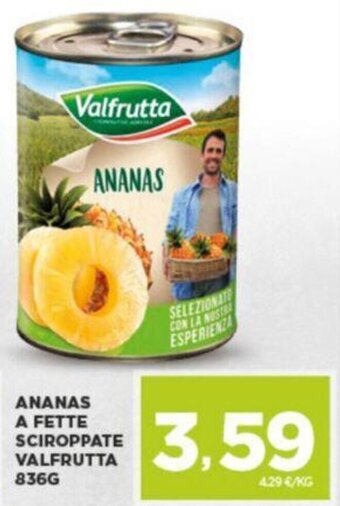 Interspar ANANAS A FETTE SCIROPPATE VALFRUTTA 836G offerta
