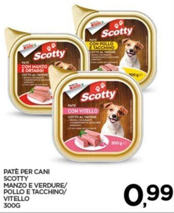 Interspar PATÈ PER CANI SCOTTY MANZO E VERDURE/ POLLO E TACCHINO/ VITELLO 300G offerta