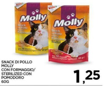 Interspar SNACK DI POLLO MOLLY CON FORMAGGIO/ STERILIZED CON POMODORO 60G offerta