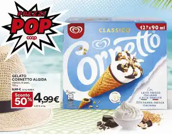 Ipercoop GELATO CORNETTO ALGIDA classico, 12 pezzi, 720 g offerta