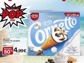 Coop GELATO CORNETTO ALGIDA classico, 12 pezzi, offerta
