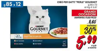 Pam CIBO PER GATTI "PERLE" GOURMET G 85 X 12 offerta