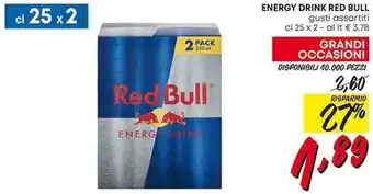 Pam ENERGY DRINK RED BULL gusti assortiti cl 25 x 2 offerta