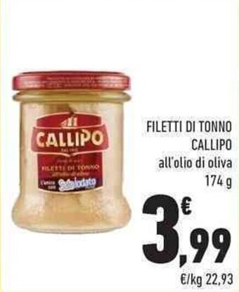 Conad City FILETTI DI TONNO CALLIPO all'olio di oliva 174 g offerta
