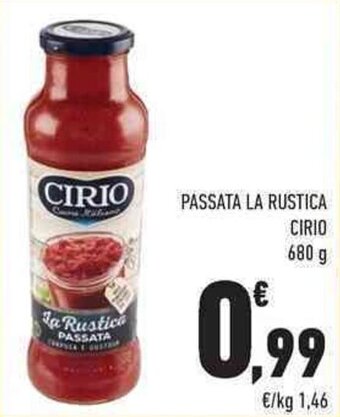 Conad City PASSATA LA RUSTICA CIRIO 680 g offerta