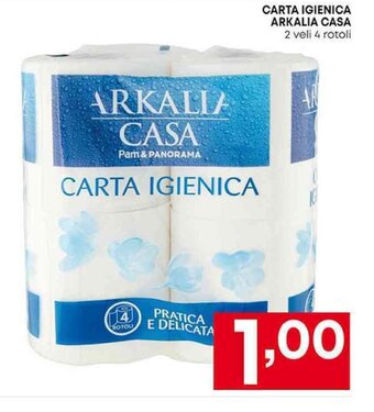 Pam CARTA IGIENICA ARKALIA CASA 2 veli 4 rotoli offerta