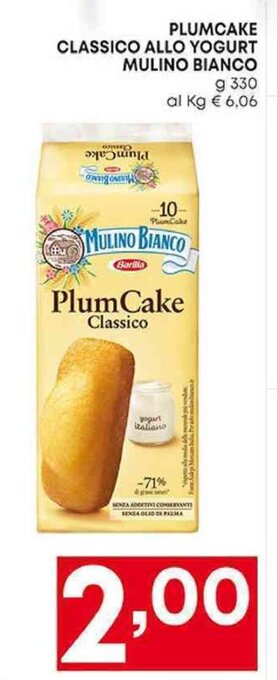 Pam PLUMCAKE CLASSICO ALLO YOGURT MULINO BIANCO g 330 offerta