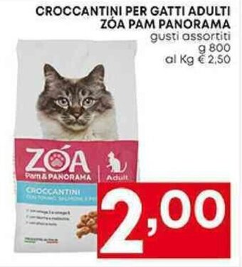 Pam CROCCANTINI PER GATTI ADULTI ZÓA PAM PANORAMA gusti assortiti g 800 offerta