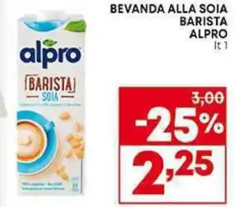 Pam BEVANDA ALLA SOIA BARISTA ALPRO lt 1 offerta