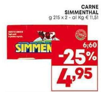 Pam CARNE SIMMENTHAL g 215 x 2 offerta