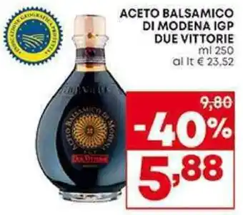 Pam ACETO BALSAMICO DI MODENA IGP DUE VITTORIE ml 250 offerta