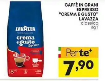 Pam CAFFÈ IN GRANI ESPRESSO "CREMA E GUSTO" LAVAZZA classico Kg 1 offerta