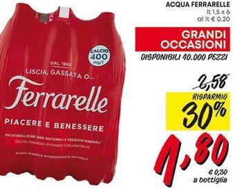 Pam ACQUA FERRARELLE lt 1,5 x 6 offerta