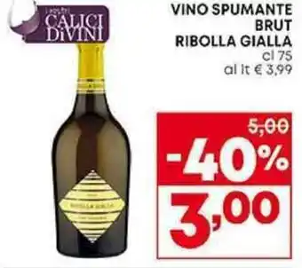 Pam VINO SPUMANTE BRUT RIBOLLA GIALLA cl 75 offerta