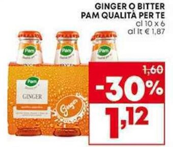 Pam GINGER O BITTER PAM QUALITÀ PER TE cl 10 x 6 offerta
