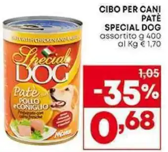 CIBO PER CANI PATE SPECIAL DOG assortito g 400