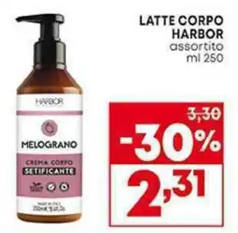 Pam LATTE CORPO HARBOR assortito ml 250 offerta