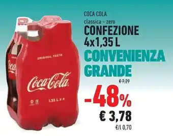 Conad Superstore COCA COLA classica - zero 4x1,35 L offerta