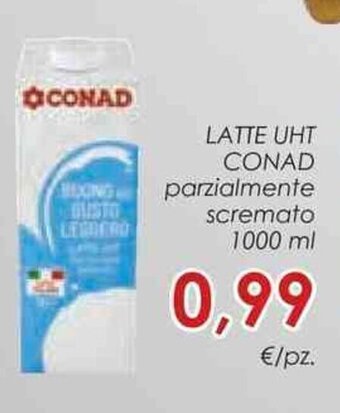 Conad Superstore LATTE UHT CONAD parzialmente scremato 1000 ml offerta