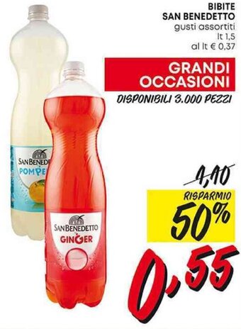 Pam BIBITE SAN BENEDETTO gusti assortiti lt 1,5 offerta