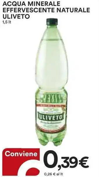 ACQUA MINERALE EFFERVESCENTE NATURALE ULIVETO 1,5 lt