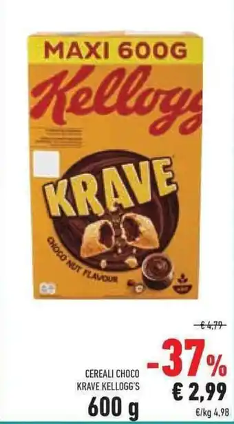 Conad Superstore CEREALI CHOCO KRAVE KELLOGG'S 600 g offerta