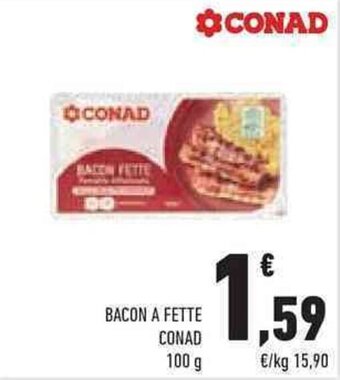 Conad Superstore BACON A FETTE CONAD 100 g offerta