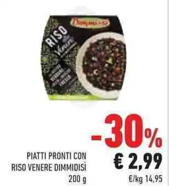 Conad Superstore PIATTI PRONTI CON RISO VENERE DIMMIDISİ 200 g offerta