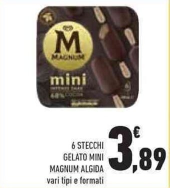 Conad Superstore 6 STECCHI GELATO MINI MAGNUM ALGIDA vari tipi e formati offerta