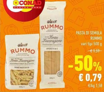 PASTA DI SEMOLA RUMMO vari tipi 500 g