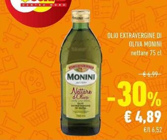 Conad Superstore OLIO EXTRAVERGINE DI OLIVA MONINI nettare 75 cl offerta