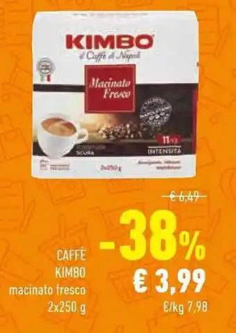 Conad Superstore CAFFÈ KIMBO macinato fresco 2x250 g offerta