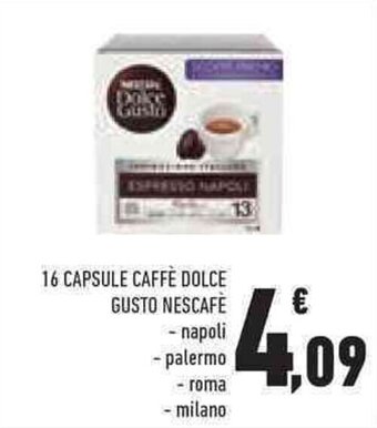 Conad Superstore 16 CAPSULE CAFFÈ DOLCE GUSTO NESCAFÈ offerta