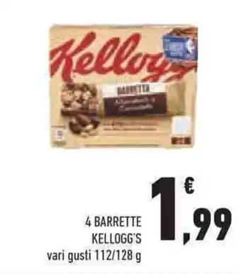 Conad Superstore 4 4 BARRETTE KELLOGG'S vari gusti 112/128 g offerta
