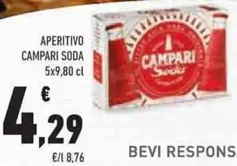Conad Superstore APERITIVO CAMPARI SODA 5x9,80 cl offerta