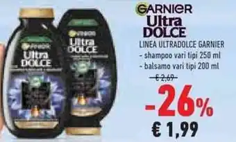 Conad Superstore LINEA ULTRADOLCE GARNIER -shampoo vari tipi 250 ml offerta