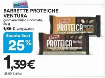 Ipercoop BARRETTE PROTEICHE VENTURA 50 g offerta