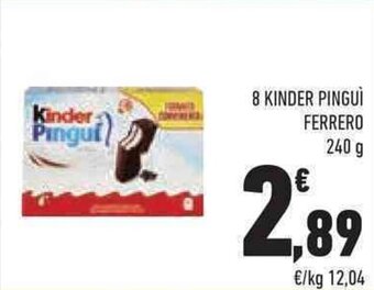 Conad Superstore 8 KINDER PINGUÌ FERRERO 240 g offerta