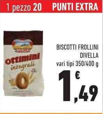 Conad Superstore BISCOTTI FROLLINI DIVELLA vari tipi 350/400 g offerta