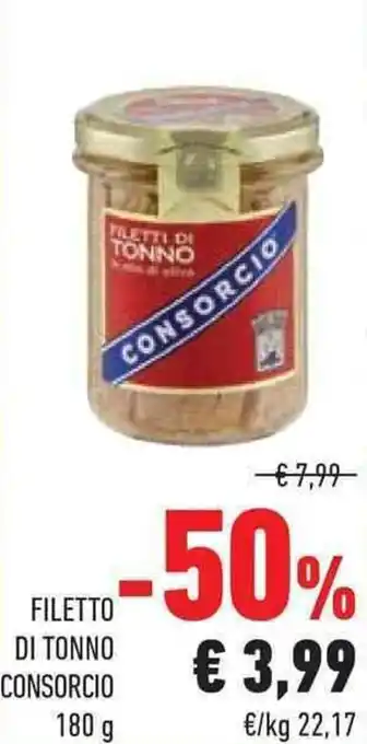 Conad Superstore FILETTO DI TONNO CONSORCIO 180 g offerta