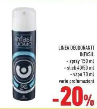 Conad Superstore LINEA DEODORANTI INFASIL - spray 150 ml offerta