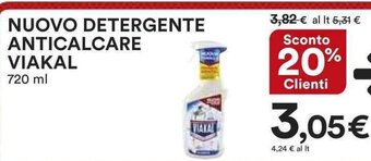 Ipercoop NUOVO DETERGENTE ANTICALCARE VIAKAL 720 ml offerta