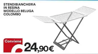 Ipercoop STENDIBIANCHERIA IN RESINA MODELLO BELUGA COLOMBO offerta