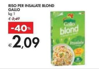 Bennet RISO PER INSALATE BLOND GALLO kg 1 offerta