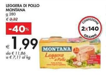 Bennet LEGGERA DI POLLO MONTANA g 280 offerta
