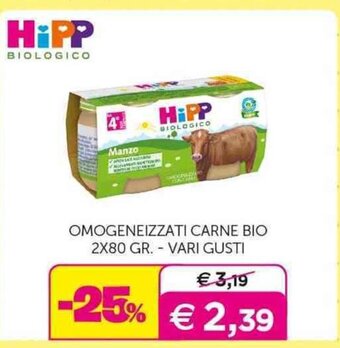 OMOGENEIZZATI CARNE BIO 2X80 GR. - VARI GUSTI