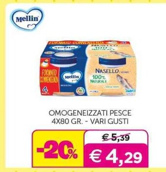 Universo Bimbo OMOGENEIZZATI PESCE 4X80 GR.- VARI GUSTI offerta
