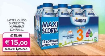 LATTE LIQUIDO DI CRESCITA HUMANA 3 12X470 ML
