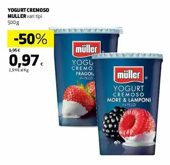 Ipercoop Müller Yogurt Cremoso 500g offerta