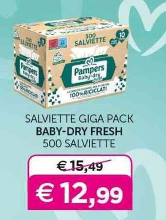 SALVIETTE GIGA PACK BABY-DRY FRESH 500 SALVIETTE